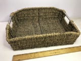 Nice large Rectangular Basket Tray with Handles