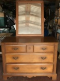 Vintage Maple Dresser with Mirror