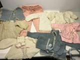 Lot of Crocheted & Knitted Baby Clothes