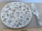 Corona Fine China Floral Cake Plate & Server