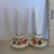 Pair of Porcelain Floral Candlesticks by Attractiv Clliy