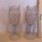 Pair of Vintage Crystal Pedestal Candle Holders