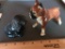 Porcelain Boxer and Black Dog Figurine