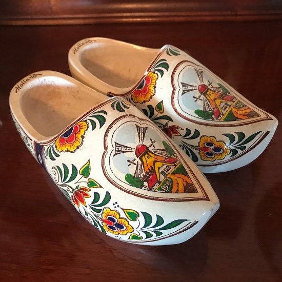 Pair of Wooden Shoes - Made in Holland