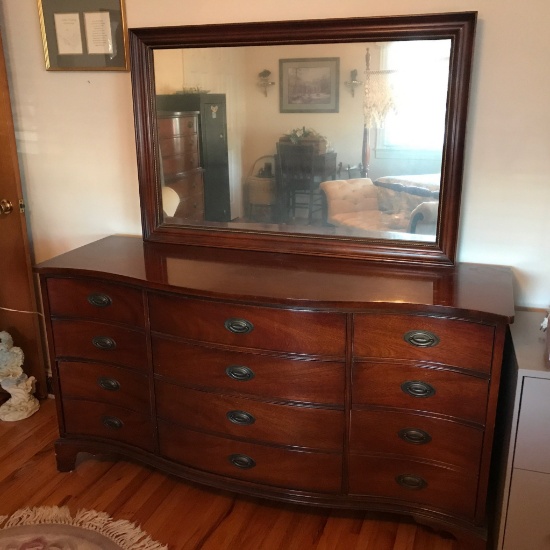 1940's Mahogany Federal Style Dresser by Dixie Furniture Co.