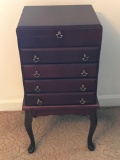 4 Drawer Mahogany Silverware Chest w/Flip Top