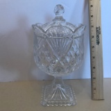 Crystal Lidded Pedestal Dish