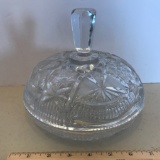 Heavy Crystal Lidded Dish