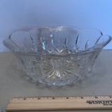 Deep Pressed Glass Bowl