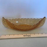 Vintage Daily & Button Amber Glass Canoe