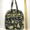 Large Quilted Vera Bradley Purse in Black & Yellow