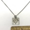 Sterling Silver Mary Pendant on 18