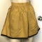 Vintage Apron with Side Pocket & Brown Trim