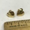 14K Gold Heart Earrings