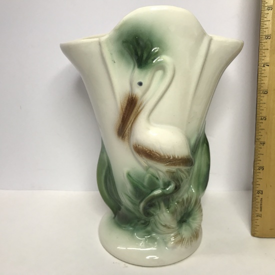 Vintage Signed "Regal" Crane Vase