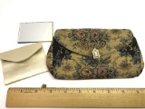 Vintage Petit Point Belt Purse with Mirror & Pouch