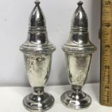 Pair of Vintage Columbia Sterling Silver Weighted Salt & Pepper Shakers