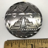 Sterling Silver Mayan Pyramids Pin/Slider