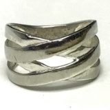 Sterling Silver Woven Ring Size 7.5