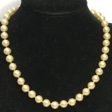 Vintage Faux Pearl Choker with Clasps marked 
