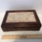 Wooden Jewelry Box w/Soft Cushion Top