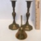 Vintage Brass Candlesticks & Bell