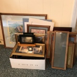 Large Lot of Pictures and Picture Frames