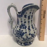 Blue and White Porcelain Pitcher by Andrea by Sadek