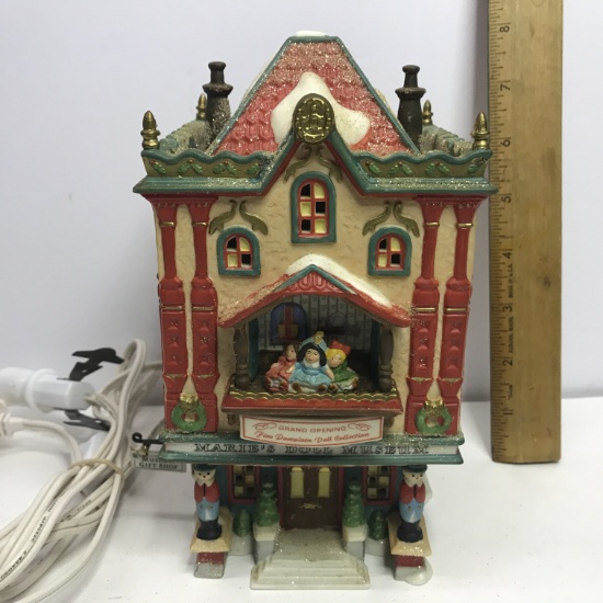 Department 56 North Pole Series "Marie's Doll Museum" Lighted Village House