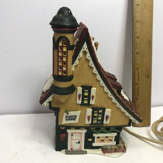 Department 56 North Pole Series "Elfin Snow Cone Works" Lighted Village House