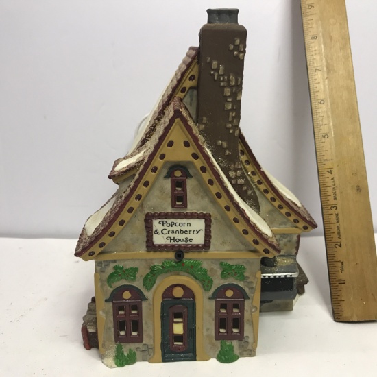 Department 56 North Pole Series "Popcorn & Cranberry House" Lighted Village House
