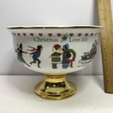Wysocki Teleflora Pedestal Christmas Bowl