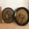 Pair of Old Photographs in Oval Frames