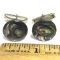 Vintage Sterling Silver Cufflinks with Abalone Stones