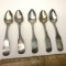 Lot of 5 Antique Sterling Silver Spoons