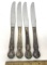 Set of 4 Antique Sterling Silver Handled Knives