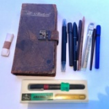 Vintage Pencil Case Full of Art Pens & Misc.