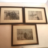 Lot of 3 Photographs of Hunters and Miners