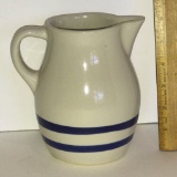 Roseville Pottery Pitcher w/Blue Stripes