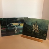 Pair of Laminated Prints - 1931 Duesenberg & Castle, Neuschwanstein, Germany