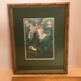 Vintage Print by Dante Gabriel Rossetti (1828-1882) Titled 