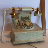 Vintage French Style Cradle Rotary Telephone