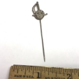 Vintage Sterling Silver Sword Stick Pin