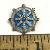 Vintage Sterling Silver Ship's Wheel Pin