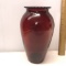 Nice Tall Ruby Red Vase with Ruffled Edge