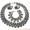 Pretty Enamel 3 pc Set with Choker, Bracelet & Matching Pierced Earrings