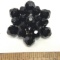 Vintage Black Glass Beaded Brooch