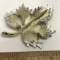 Pretty Gold & Silver Tone Leaf Brooch by Sarah Coventry