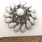 Gorgeous Vintage Brooch with White & Aurora Borealis Stones