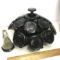 Awesome ORII Gourmet Countertop Spice Rack with Glass Cone Shaped Bottles